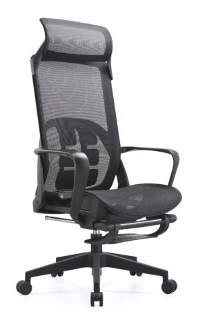 A112 mesh seat sleeping chair ergonomic swivel office chair with footstool