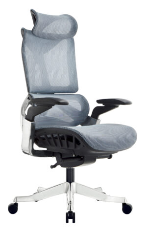 A02-2 mesh seat high level ergonomic chair aluminum frame multifunctional boss chair